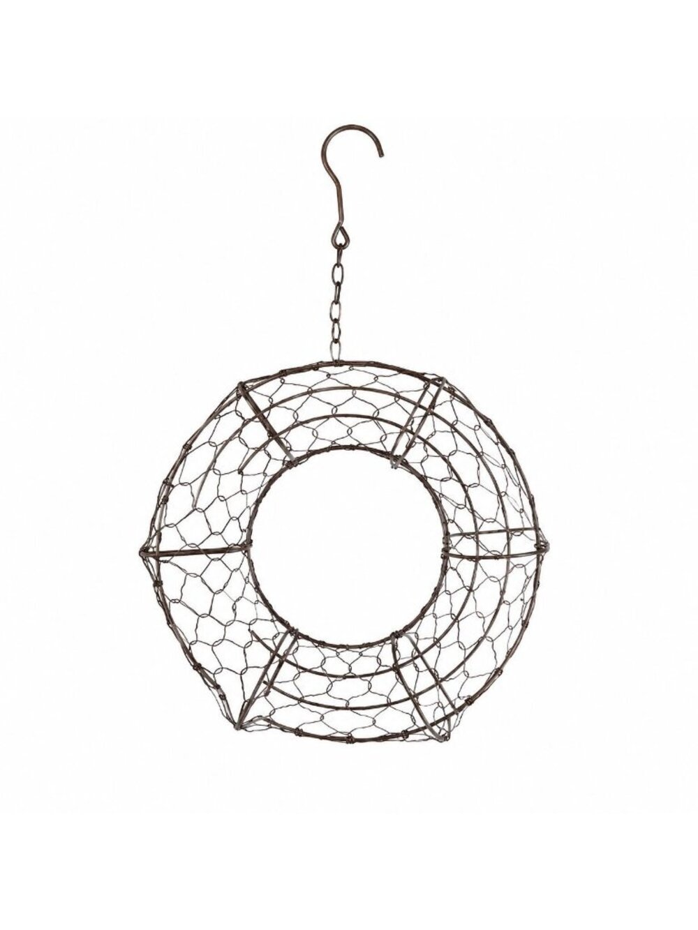 8 Inch Hanging Wire Wreath Basket Metal Succulent Planter Wall Hanging Plant